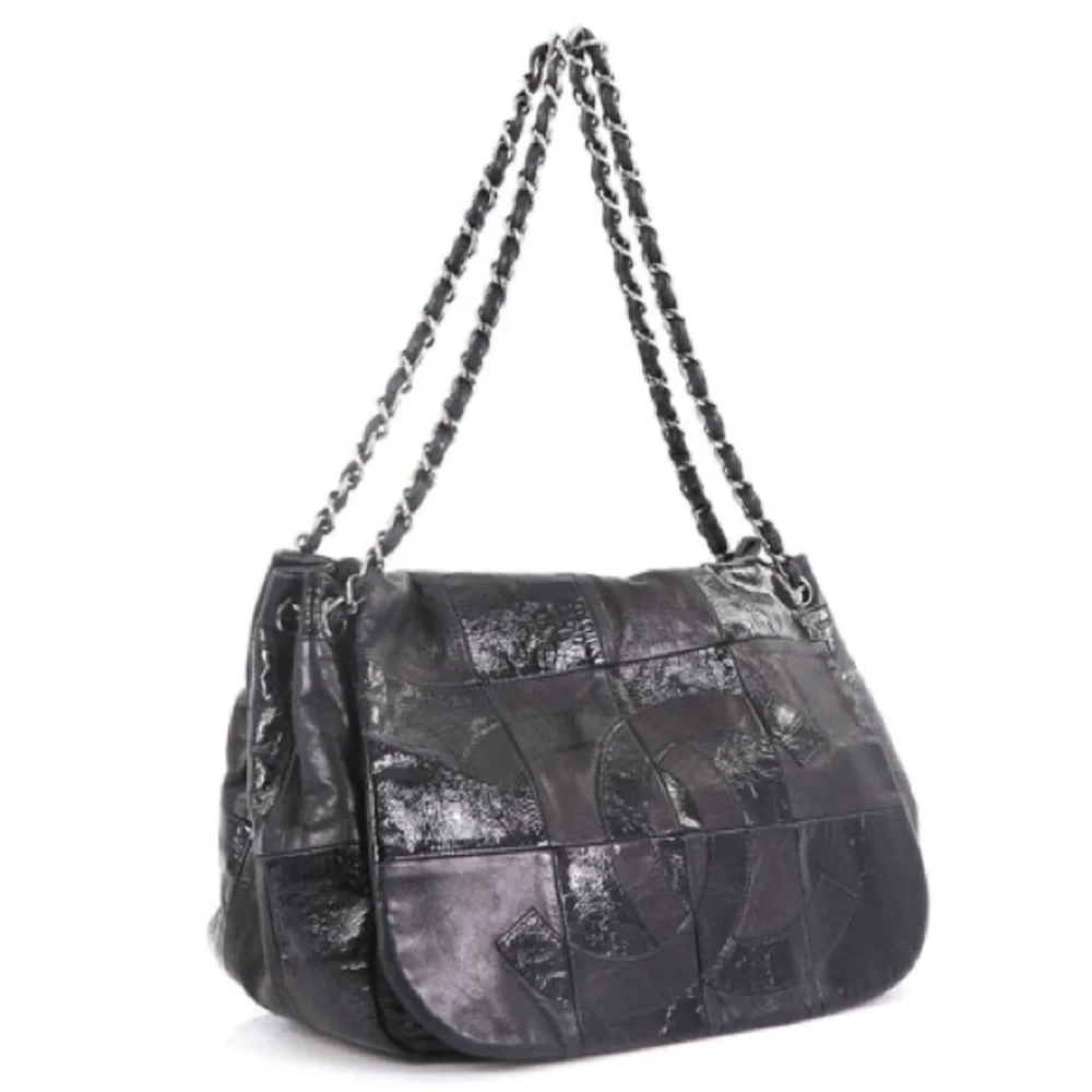 ๐ CHANEL ๐ BROOKLYN PATCHWORK HOBO ACCORDION RARE BAG LARGE FLAP LEATHER - Picture 3 of 15